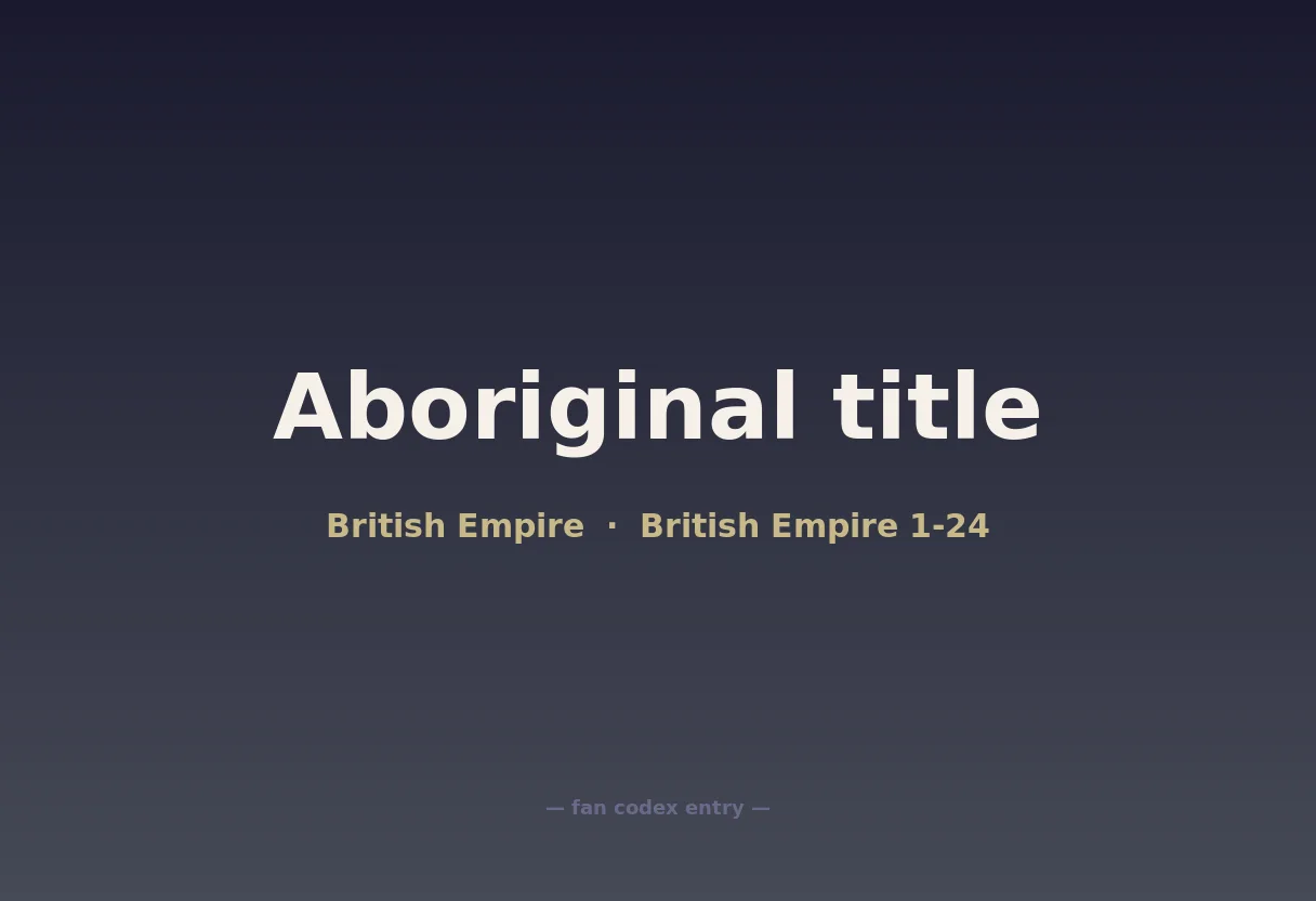 Aboriginal title